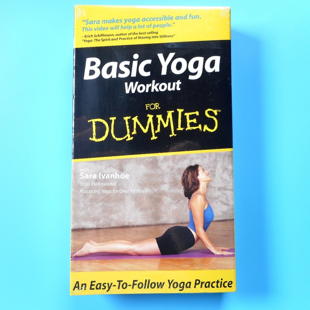 Basic Yoga Workout for Dummies NEW SEALED VHS Tape Sara Ivanhoe Fitness